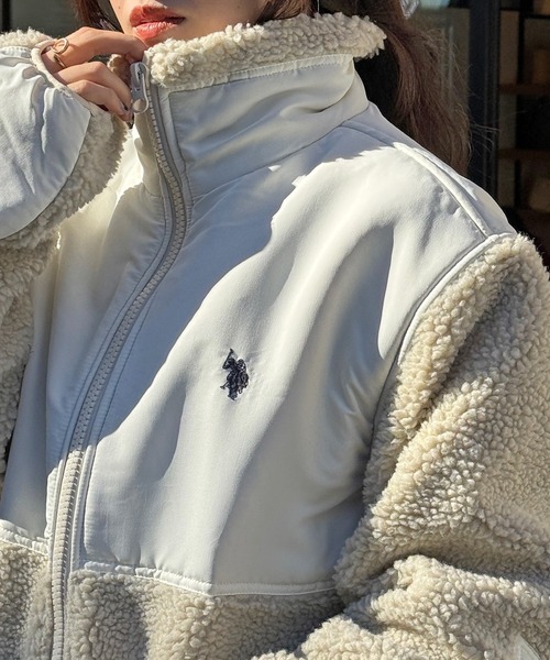 U.S. POLO ASSN.(ユーエスポロアッスン)の「【U.S. POLO ASSN.】ワンポイントロゴ ポニー刺繍 ボアジャケット BOA JACKET(その他アウター・メンズ・ブラック/カーキ/アイボリー・S/M/L)」の14枚目の写真
