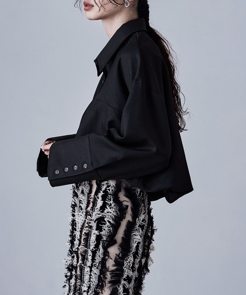 etoll.（エトル）の「ヘザーツイルバルーンシャツ（シャツ/ブラウス・レディース・ベージュ/チャコール/ブラック・FREE）」の22枚目の写真