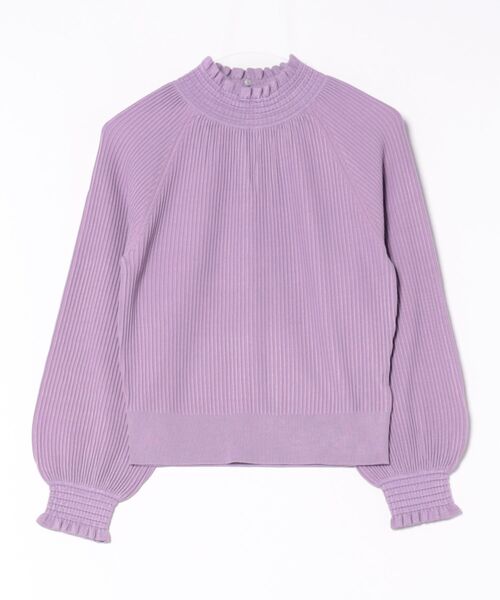 Marilyn Moon（マリリンムーン）の「rayon nylon ripple 2way blouse knit（ニット/セーター・レディース・ブラック/アイボリー/パープル/ライトグレー/ブルー・FREE）」の5枚目の写真