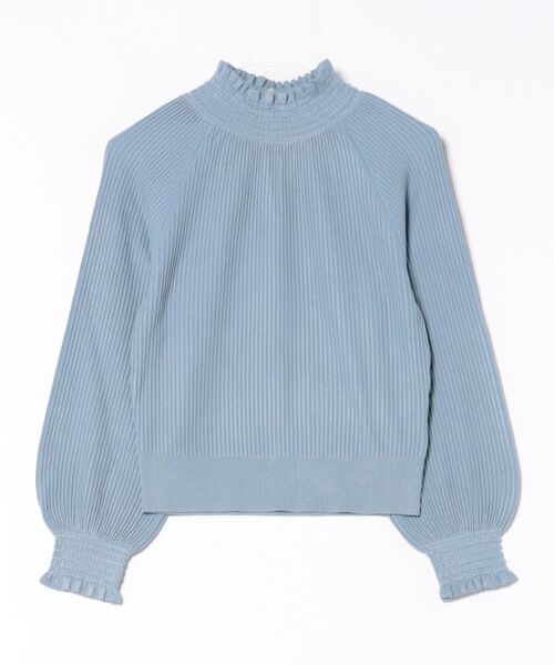 Marilyn Moon（マリリンムーン）の「rayon nylon ripple 2way blouse knit（ニット/セーター・レディース・ブラック/アイボリー/パープル/ライトグレー/ブルー・FREE）」の4枚目の写真