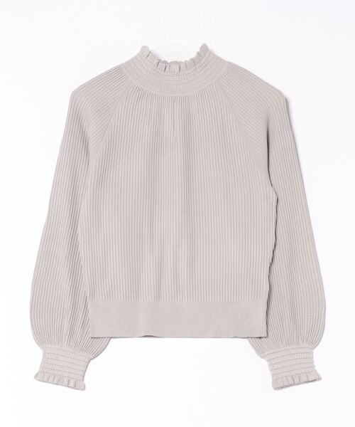 Marilyn Moon（マリリンムーン）の「rayon nylon ripple 2way blouse knit（ニット/セーター・レディース・ブラック/アイボリー/パープル/ライトグレー/ブルー・FREE）」の3枚目の写真