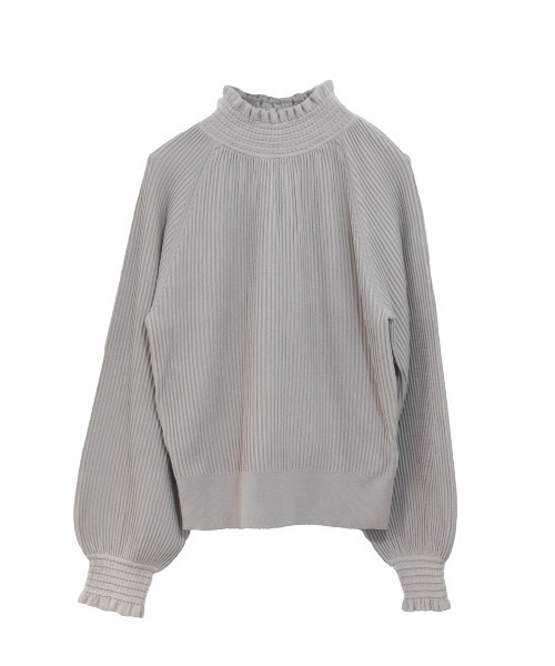 Marilyn Moon（マリリンムーン）の「rayon nylon ripple 2way blouse knit（ニット/セーター・レディース・ブラック/アイボリー/パープル/ライトグレー/ブルー・FREE）」の11枚目の写真
