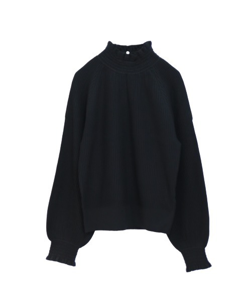 Marilyn Moon（マリリンムーン）の「rayon nylon ripple 2way blouse knit（ニット/セーター・レディース・ブラック/アイボリー/パープル/ライトグレー/ブルー・FREE）」の9枚目の写真