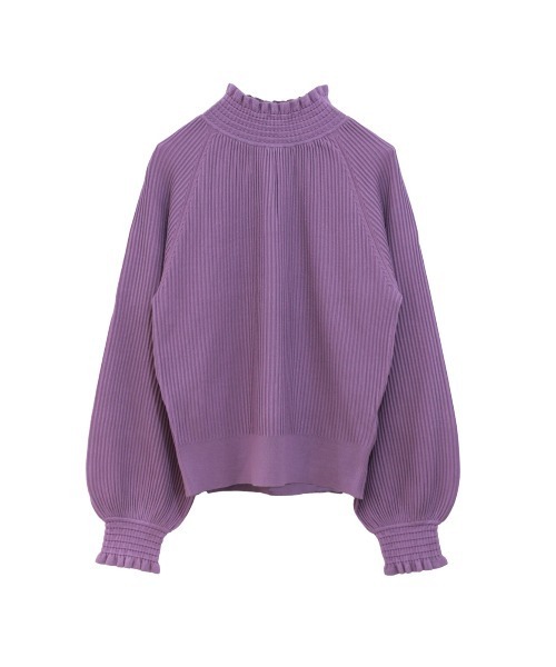 Marilyn Moon（マリリンムーン）の「rayon nylon ripple 2way blouse knit（ニット/セーター・レディース・ブラック/アイボリー/パープル/ライトグレー/ブルー・FREE）」の8枚目の写真