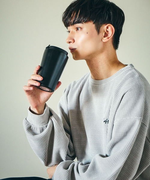 LAKOLE（ラコレ）の「【ふた付き】ステンレスタンブラー[400ml] / 578275（グラス/マグカップ/タンブラー・レディース・その他1/ブラック/アイボリー・FREE）」の22枚目の写真