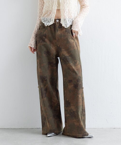 Kastane(カスタネ)の「ミリタリーカモパンツ(その他パンツ・レディース・カーキ・FREE)」の1枚目の写真