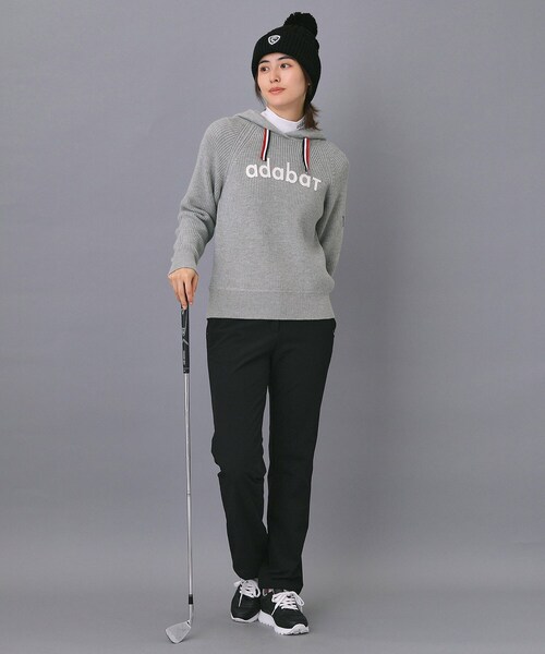 adabat(アダバット)の「【ADABAT NAVY】ニットフーディー(ニット/セーター・レディース・ネイビー/ライトグレー・42/40/38)」の6枚目の写真