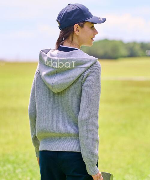 adabat(アダバット)の「【ADABAT NAVY】ニットフーディー(ニット/セーター・レディース・ネイビー/ライトグレー・42/40/38)」の8枚目の写真