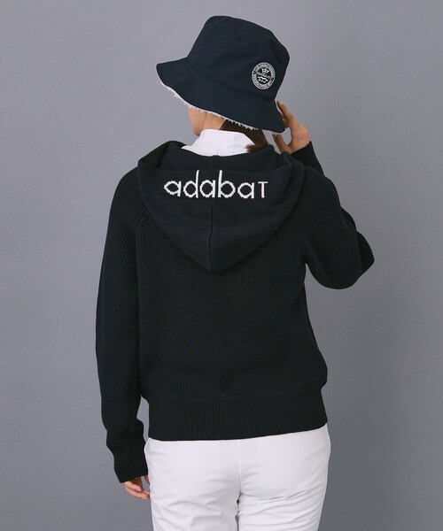 adabat(アダバット)の「【ADABAT NAVY】ニットフーディー(ニット/セーター・レディース・ネイビー/ライトグレー・42/40/38)」の10枚目の写真