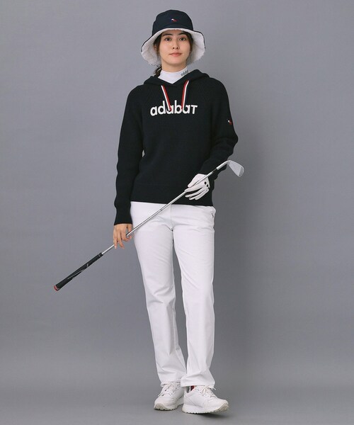 adabat(アダバット)の「【ADABAT NAVY】ニットフーディー(ニット/セーター・レディース・ネイビー/ライトグレー・42/40/38)」の12枚目の写真
