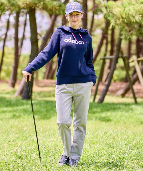 adabat(アダバット)の「【ADABAT NAVY】ニットフーディー(ニット/セーター・レディース・ネイビー/ライトグレー・42/40/38)」の13枚目の写真