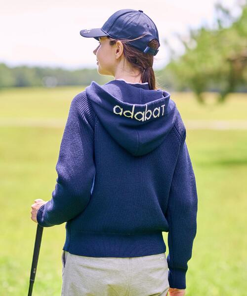 adabat(アダバット)の「【ADABAT NAVY】ニットフーディー(ニット/セーター・レディース・ネイビー/ライトグレー・42/40/38)」の14枚目の写真