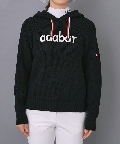 adabat(アダバット)の「【ADABAT NAVY】ニットフーディー(ニット/セーター・レディース・ネイビー/ライトグレー・42/40/38)」の16枚目の写真