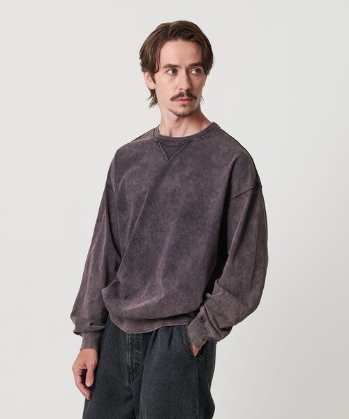 BEAUTY&YOUTH UNITED ARROWS(ビューティーアンドユースユナイテッドアローズ)の「フェード クルーネック スウェット Tシャツ(Tシャツ/カットソー・メンズ・ベージュ/ネイビー/ダークグレー・M/XL/L/S)」の3枚目の写真