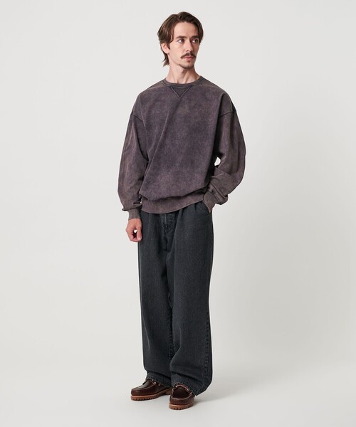 BEAUTY&YOUTH UNITED ARROWS(ビューティーアンドユースユナイテッドアローズ)の「フェード クルーネック スウェット Tシャツ(Tシャツ/カットソー・メンズ・ベージュ/ネイビー/ダークグレー・M/XL/L/S)」の5枚目の写真