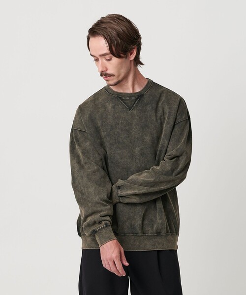 BEAUTY&YOUTH UNITED ARROWS(ビューティーアンドユースユナイテッドアローズ)の「フェード クルーネック スウェット Tシャツ(Tシャツ/カットソー・メンズ・ベージュ/ネイビー/ダークグレー・M/XL/L/S)」の6枚目の写真