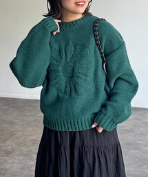 緑色のsunrise セーター 6(ROKU) ニット セーター 「6(ROKU)」シアー ビッグ レディース