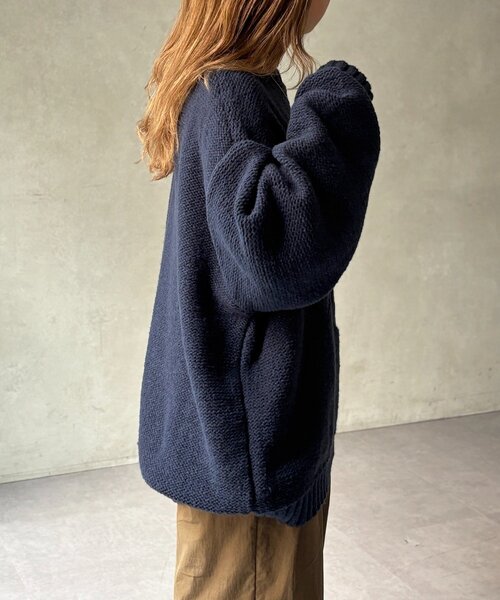 CPCM（シーピーシーエム）の「同色花柄ジャガードニット（ニット/セーター・レディース・ブルー/アイボリー/グリーン/マスタード/ネイビー・SMALL/MEDIUM）」の16枚目の写真