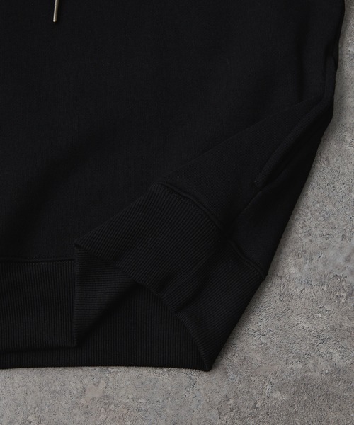 KANGOL（カンゴール）の「KANGOL/カンゴール 別注 ロゴ ワンポイント刺繍 オーバーサイズ シームポケット 裏起毛 プルオーバーパーカー（パーカー・メンズ・チャコール/ワイン系/グレー/グレイッシュベージュ/ブラック/ブラウン/ネイビー・L/M/S）」の15枚目の写真