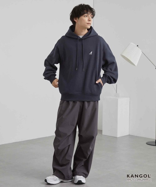 KANGOL/カンゴール 別注 ロゴ ワンポイント刺繍 オーバーサイズ シーム