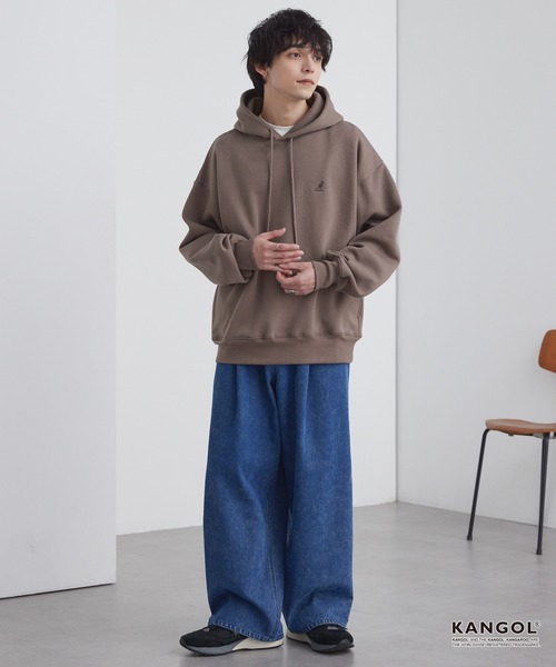 KANGOL/カンゴール 別注 ロゴ ワンポイント刺繍 オーバーサイズ シーム