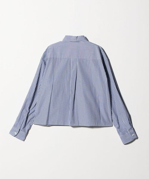 セール】＜6(ROKU)＞コットン ストライプ クロップド シャツ（シャツ