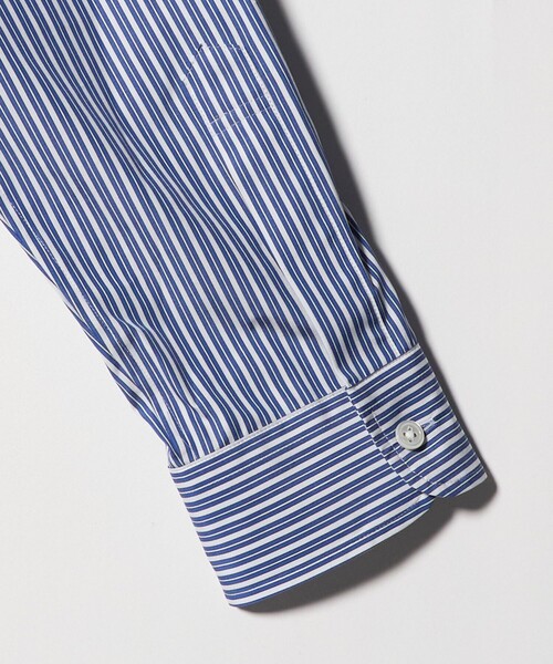 6（ロク）の「＜6(ROKU)＞コットン ストライプ クロップド シャツ（シャツ/ブラウス・レディース・ライトブルー・FREE）」の7枚目の写真