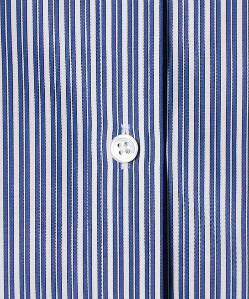 6（ロク）の「＜6(ROKU)＞コットン ストライプ クロップド シャツ（シャツ/ブラウス・レディース・ライトブルー・FREE）」の3枚目の写真