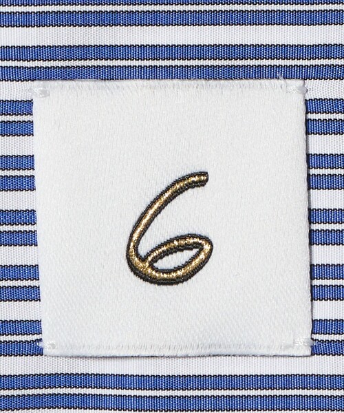 6（ロク）の「＜6(ROKU)＞コットン ストライプ クロップド シャツ（シャツ/ブラウス・レディース・ライトブルー・FREE）」の9枚目の写真