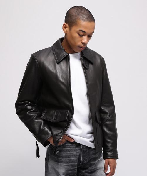 AVIREX(アヴィレックス)の「GOAT VEGE ANJ4 JACKET / ゴート ベジ ANJ4ジャケット / AVIREX / アヴィレックス(ブルゾン・メンズ・ブラック/ブラウン・XX-LARGE/X-LARGE/LARGE/MEDIUM)」の2枚目の写真