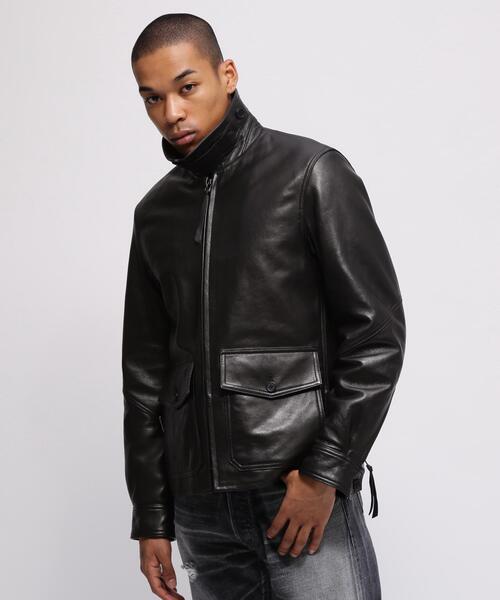 AVIREX(アヴィレックス)の「GOAT VEGE ANJ4 JACKET / ゴート ベジ ANJ4ジャケット / AVIREX / アヴィレックス(ブルゾン・メンズ・ブラック/ブラウン・XX-LARGE/X-LARGE/LARGE/MEDIUM)」の3枚目の写真