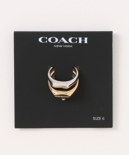 COACH（コーチ）の「シグネット リング セット（リング・レディース・ゴールド系その他・11号/14号）」の2枚目の写真