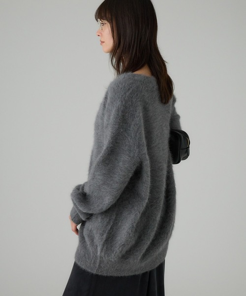 BABYLONE（バビロン）の「FOXカシミヤカーディガン（カーディガン/ボレロ・レディース・オフホワイト/チャコール/ホワイト/カーキ・フリー）」の12枚目の写真