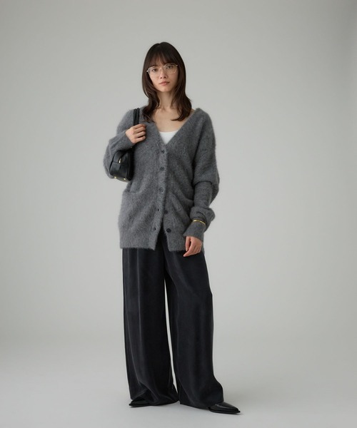 BABYLONE（バビロン）の「FOXカシミヤカーディガン（カーディガン/ボレロ・レディース・オフホワイト/チャコール/ホワイト/カーキ・フリー）」の11枚目の写真