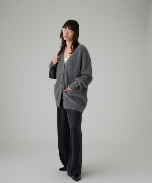 BABYLONE（バビロン）の「FOXカシミヤカーディガン（カーディガン/ボレロ・レディース・オフホワイト/チャコール/ホワイト/カーキ・フリー）」の10枚目の写真