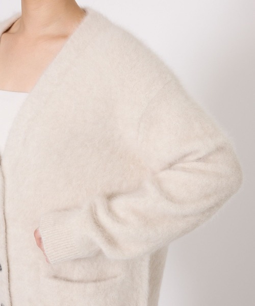 BABYLONE（バビロン）の「FOXカシミヤカーディガン（カーディガン/ボレロ・レディース・オフホワイト/チャコール/ホワイト/カーキ・フリー）」の20枚目の写真