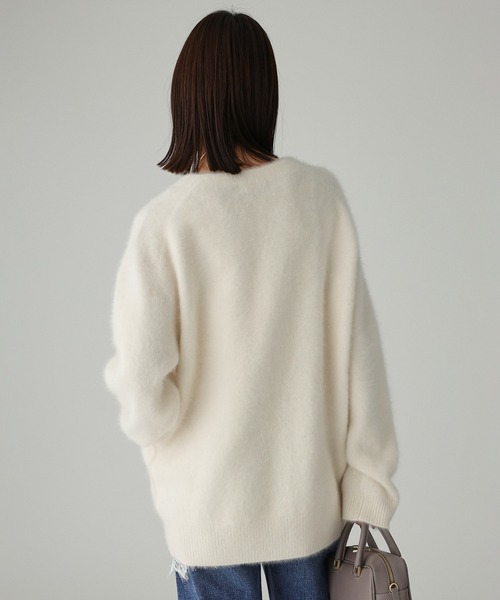 新品タグ付き✨【バビロン】カーディガン アイボリー 定価42,900円 ウール FOXカシミヤカーディガン（カーディガン/ボレロ）｜BABYLONE（バビロン