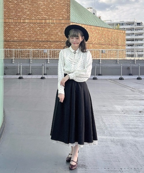 レースレイヤードタックフレアースカート（スカート）｜an another