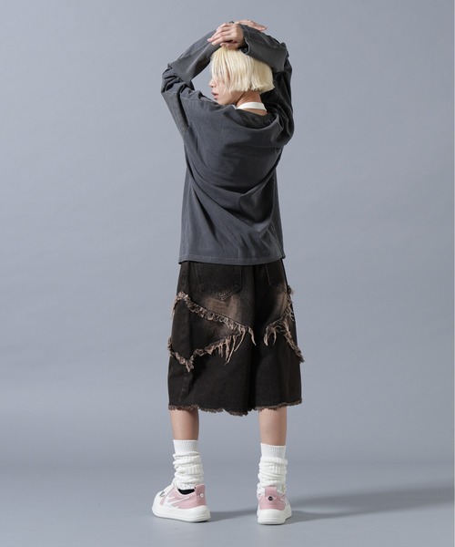 SIS(エスアイエス)の「SIS/エスアイエス/Switching L/S Tee(Tシャツ/カットソー・レディース・チャコールグレー/ベージュ・F)」の16枚目の写真