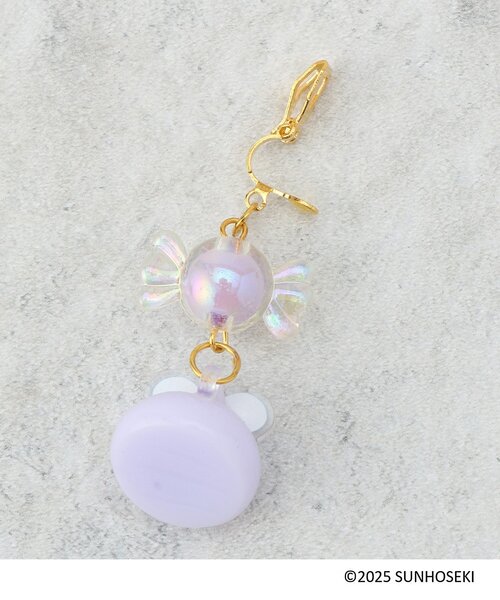 PINK-latte（ピンクラテ）の「◆【サン宝石ほっぺちゃんコラボ】イヤリング（イヤリング・キッズ・ライトパープル/ブラック/ベビーピンク・00）」の6枚目の写真