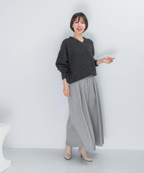 URBAN RESEARCH ROSSO WOMEN（アーバンリサーチ　ロッソ）の「タックスカート（スカート・レディース・ライトグレー/ブラウン・36/38）」の21枚目の写真