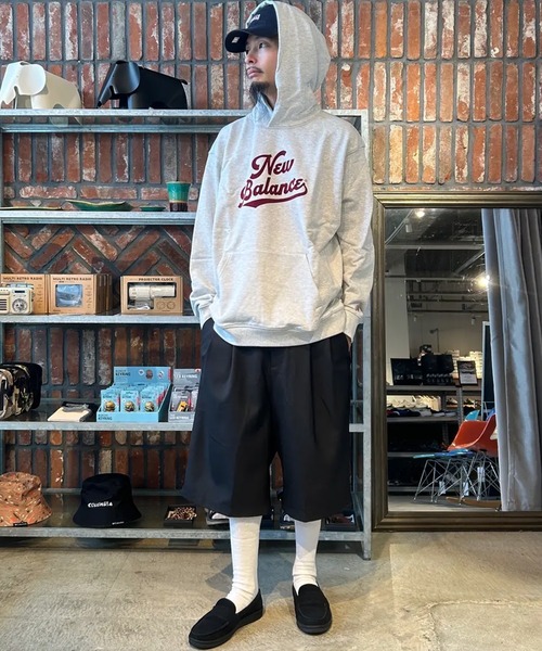 NEW BALANCE(ニューバランス)の「NEW BALANCE Athletics Legacy Hoodie MT53902(パーカー・メンズ・アッシュ/ブルー/ベージュ・M/L/XL)」の10枚目の写真