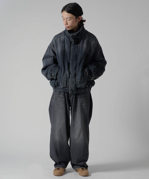 FACETASM（ファセッタズム）の「FACETASM/ファセッタズム DOUBLE LAYERED DENIM JACKET 中綿入り レイヤード風 デニムジャケット スタンドカラー（デニムジャケット・メンズ・ブラック/インディゴブルー・3/4/5）」の10枚目の写真