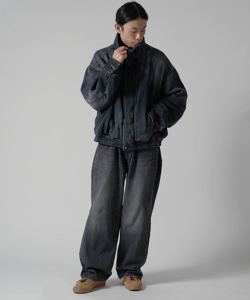 FACETASM（ファセッタズム）の「FACETASM/ファセッタズム DOUBLE LAYERED DENIM JACKET 中綿入り レイヤード風 デニムジャケット スタンドカラー（デニムジャケット・メンズ・ブラック/インディゴブルー・3/4/5）」の11枚目の写真