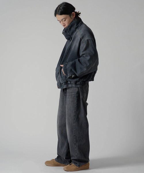 FACETASM（ファセッタズム）の「FACETASM/ファセッタズム DOUBLE LAYERED DENIM JACKET 中綿入り レイヤード風 デニムジャケット スタンドカラー（デニムジャケット・メンズ・ブラック/インディゴブルー・3/4/5）」の12枚目の写真