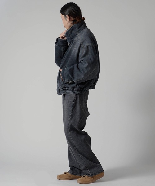 FACETASM（ファセッタズム）の「FACETASM/ファセッタズム DOUBLE LAYERED DENIM JACKET 中綿入り レイヤード風 デニムジャケット スタンドカラー（デニムジャケット・メンズ・ブラック/インディゴブルー・3/4/5）」の13枚目の写真