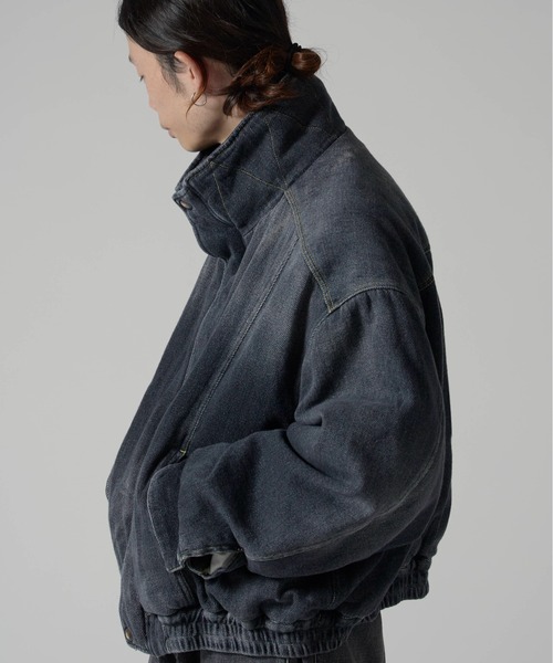 FACETASM（ファセッタズム）の「FACETASM/ファセッタズム DOUBLE LAYERED DENIM JACKET 中綿入り レイヤード風 デニムジャケット スタンドカラー（デニムジャケット・メンズ・ブラック/インディゴブルー・3/4/5）」の6枚目の写真