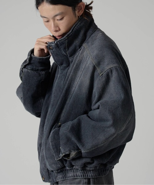 FACETASM（ファセッタズム）の「FACETASM/ファセッタズム DOUBLE LAYERED DENIM JACKET 中綿入り レイヤード風 デニムジャケット スタンドカラー（デニムジャケット・メンズ・ブラック/インディゴブルー・3/4/5）」の7枚目の写真