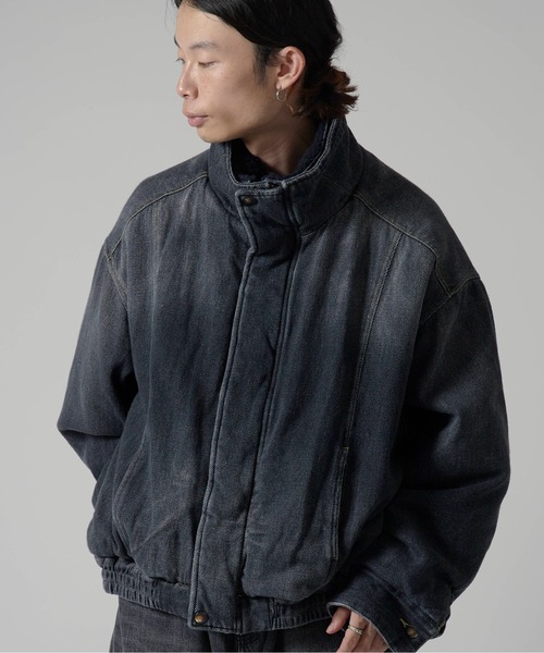 FACETASM（ファセッタズム）の「FACETASM/ファセッタズム DOUBLE LAYERED DENIM JACKET 中綿入り レイヤード風 デニムジャケット スタンドカラー（デニムジャケット・メンズ・ブラック/インディゴブルー・3/4/5）」の5枚目の写真