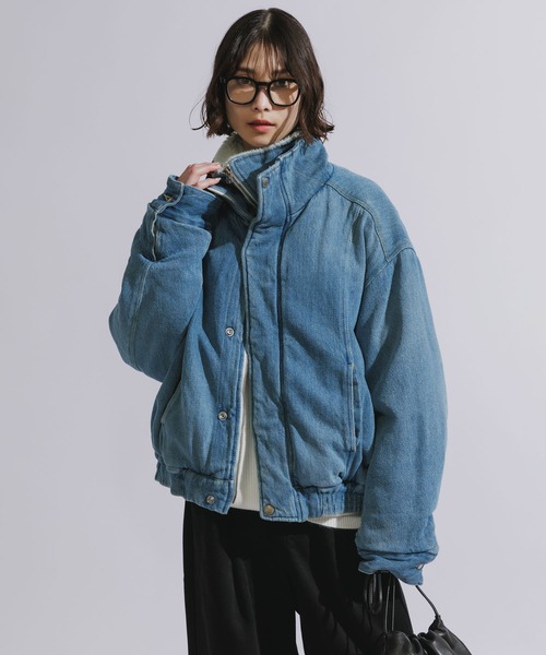 FACETASM（ファセッタズム）の「FACETASM/ファセッタズム DOUBLE LAYERED DENIM JACKET 中綿入り レイヤード風 デニムジャケット スタンドカラー（デニムジャケット・メンズ・ブラック/インディゴブルー・3/4/5）」の22枚目の写真